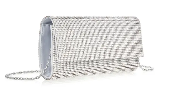 銀色水晶晚宴手提包